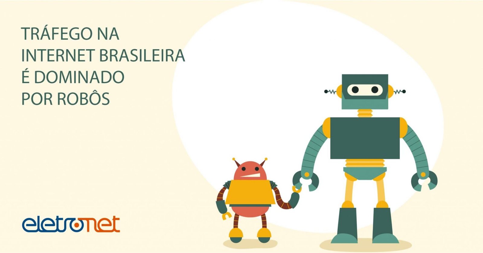 Imagem de um robô ilustrando o tráfego na internet