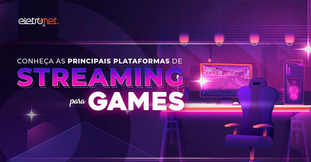 Imagem ilustrando as principais plataformas de streaming de jogos
