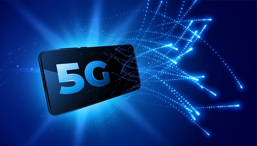 Imagem mostrando uma rede de telecomunicação 5G.