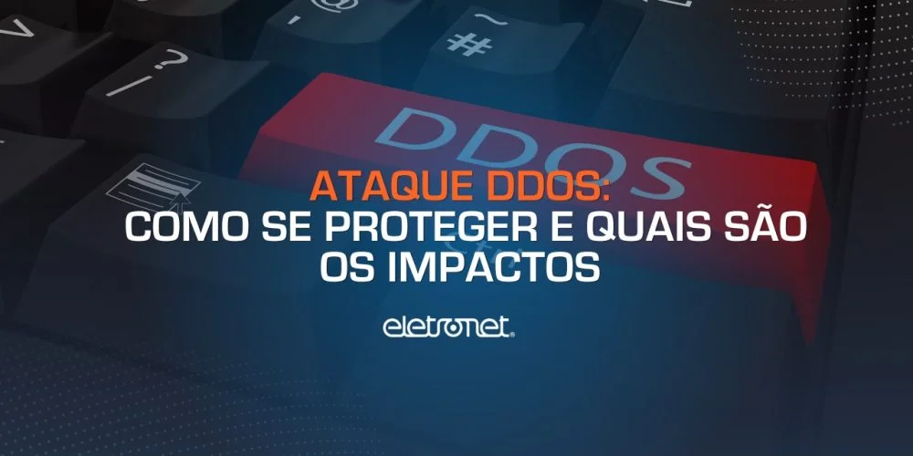 Imagem escrita warning, ilustrando ataque de DDoS.
