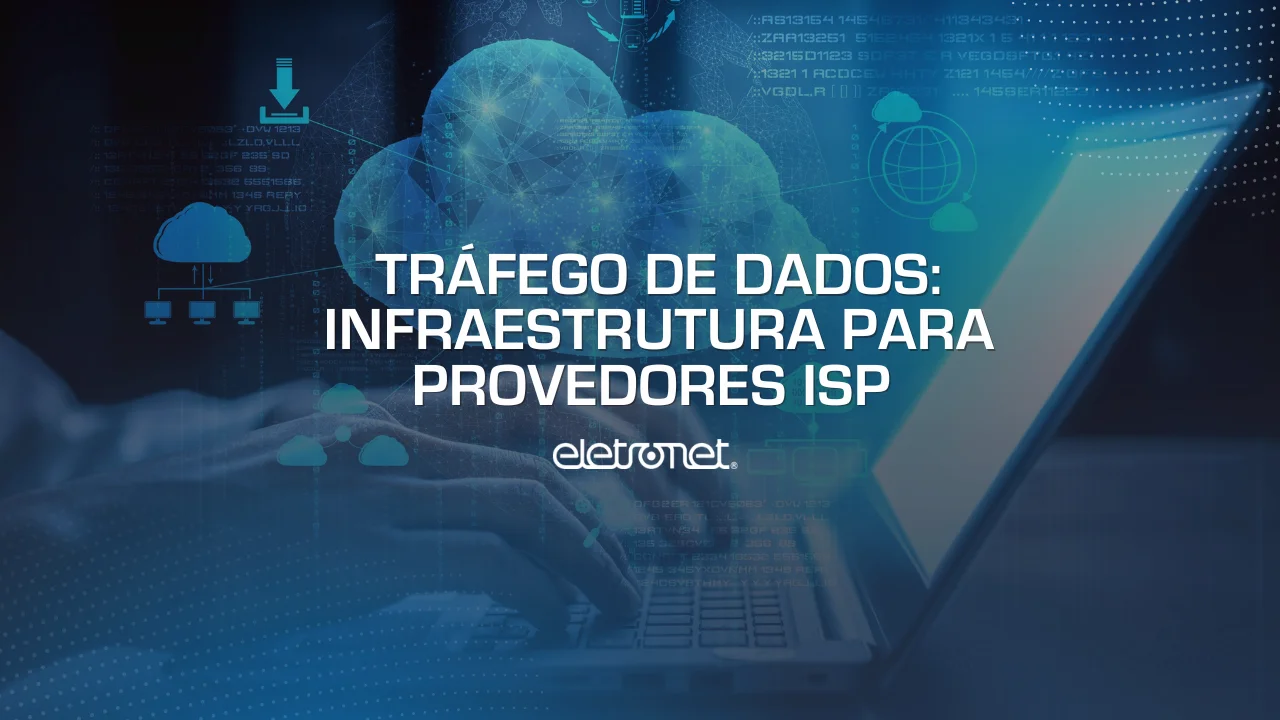 imagem ilustrando uma pessoa utilizando um notebook e dando referências do funcionamento do transporte de dados na internet