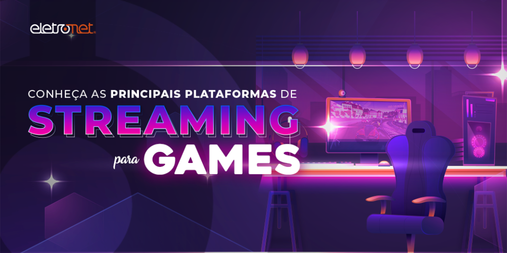 Imagem ilustrando as principais plataformas de streaming de jogos