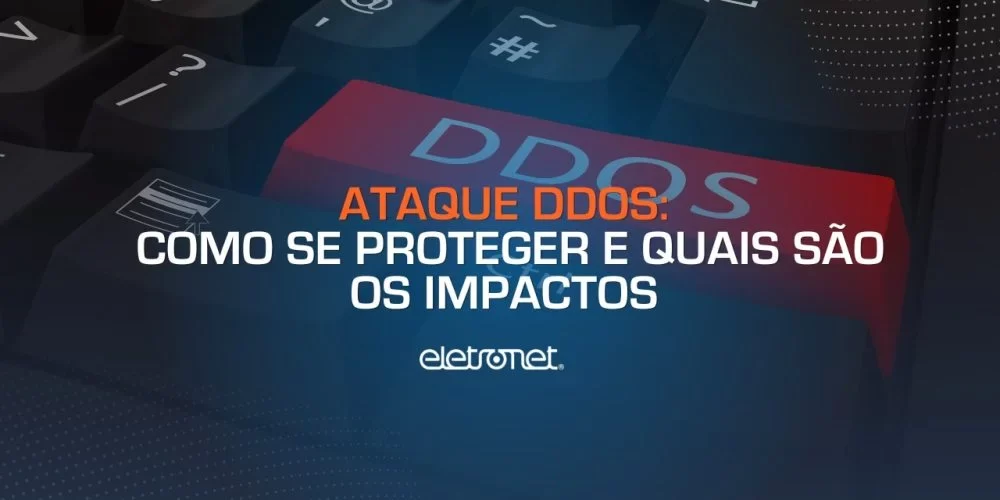 Imagem escrita warning, ilustrando ataque de DDoS.