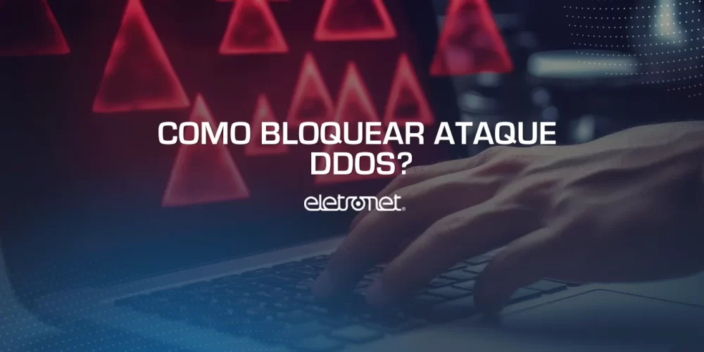 Profissional tentando bloquear ataque DDoS.
