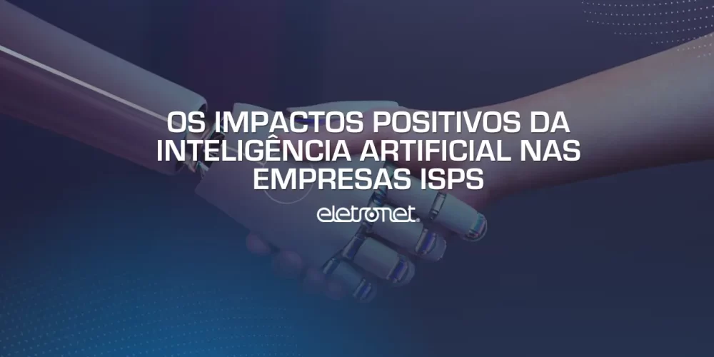 Homem e robô apertando as mãos, representando a inteligência artificial nas empresas